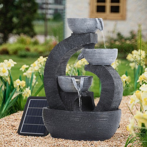 Solar garden rock water - rock,