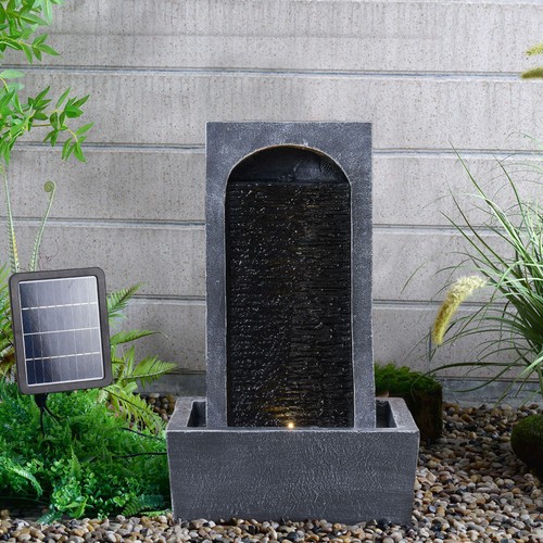 Solar powered water fountain - water,