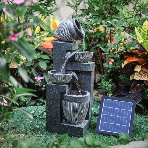 Solar garden water feature - water,