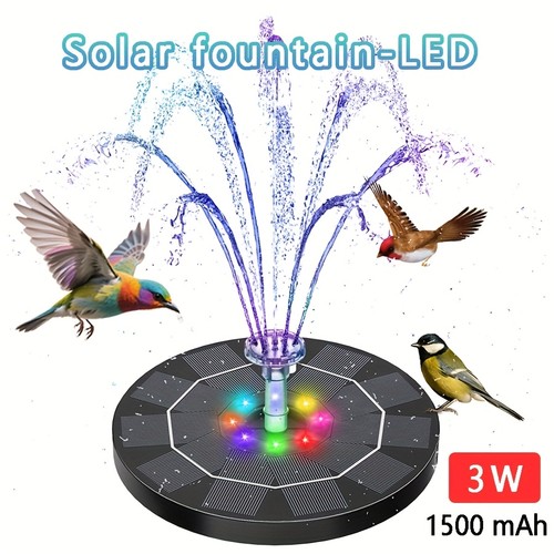 Led solar fountain with - led,